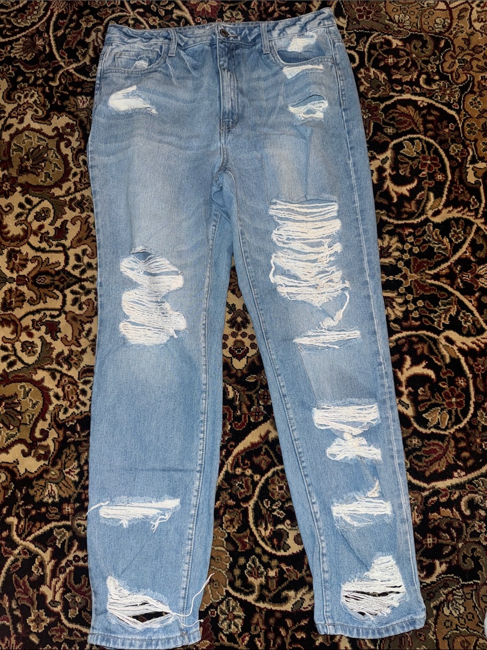 Flying Monkey Light Wash Distressed Ripped Jeans Size 31